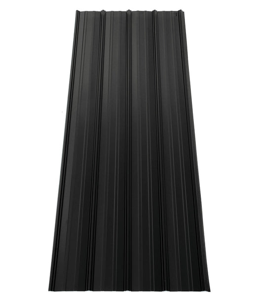 Black Ribbed Panel Steel Tile Off Cuts Metal Roofing